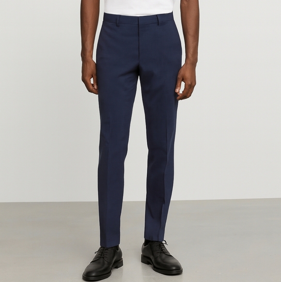 Theory Other - Theory Mini Check Dress Pants Navy Black 32/34